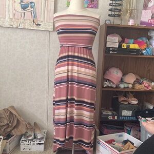 Maurices Multicolor Striped Maxi Dress